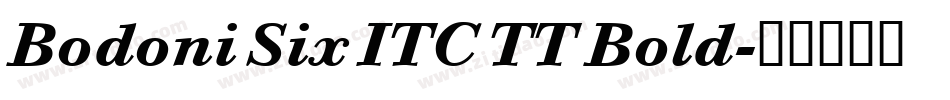 Bodoni Six ITC TT Bold字体转换